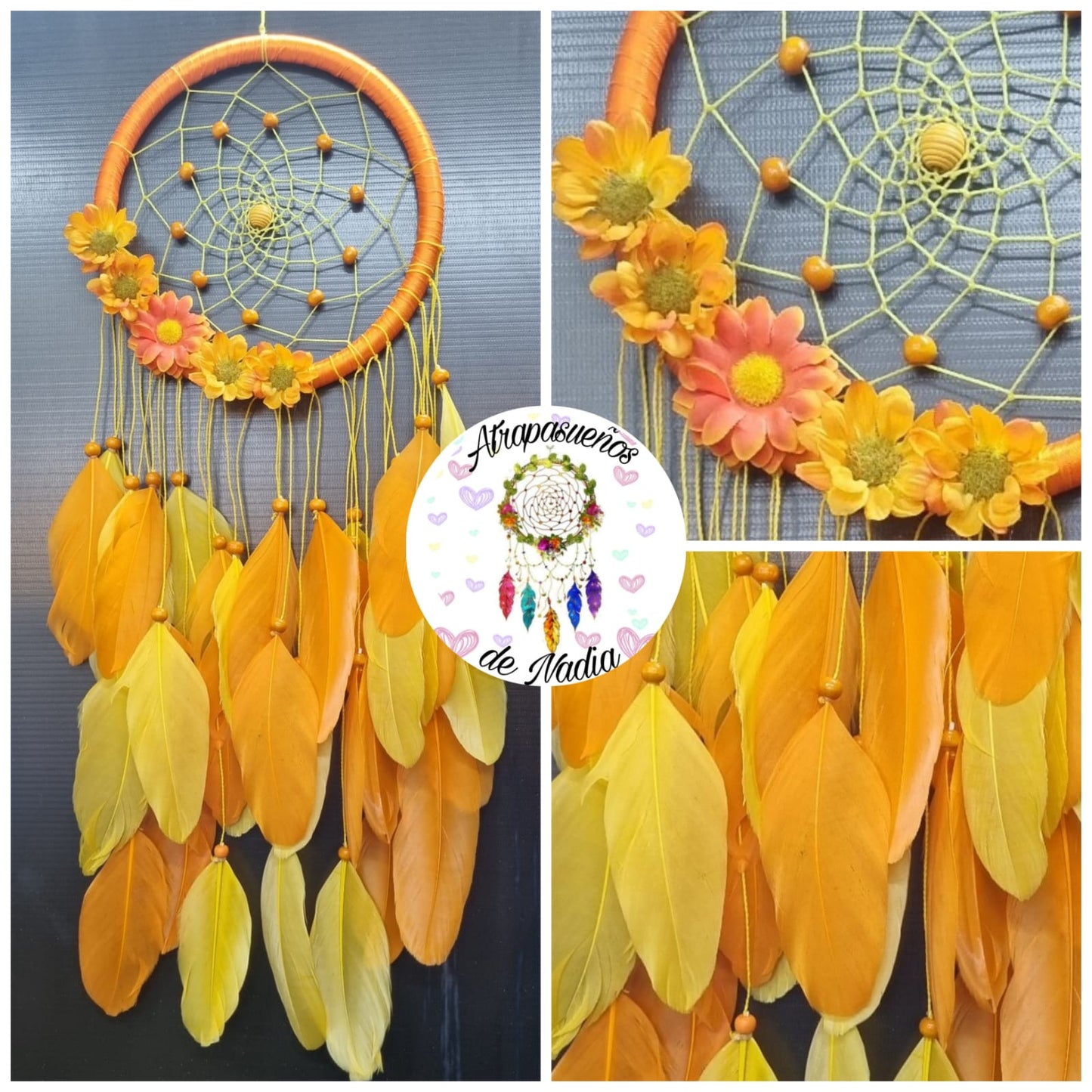 ATRAPASUEÑOS AMARILLO Y NARANJA