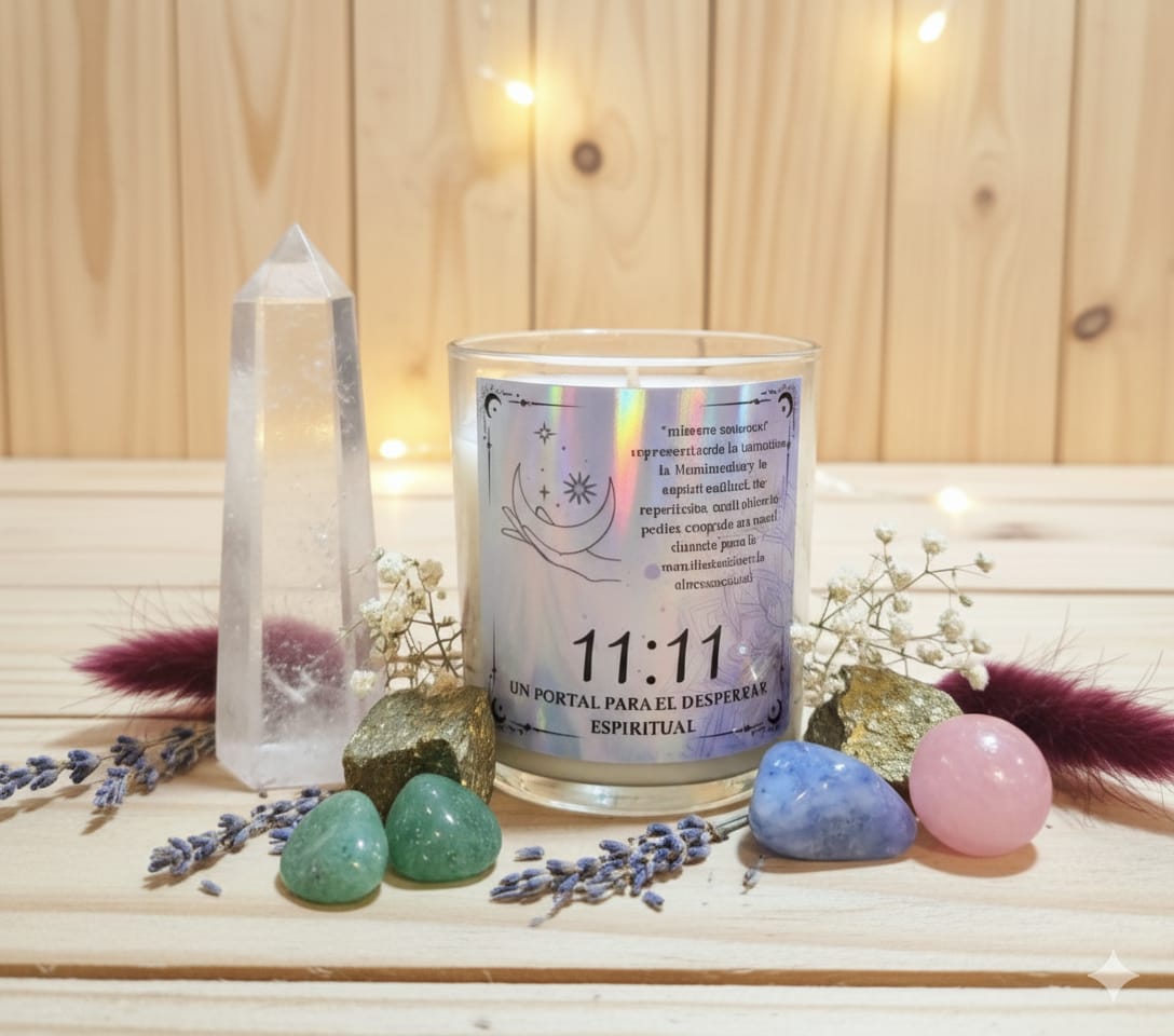 Vela 11:11: Un Portal para el Despertar Espiritual
​En el camino de la vida, a menudo nos encontramos con señales que nos invitan a pausar y reflexionar. Una de las más poderosas es la hora espejo 11:11, un fenómeno que la numerología considera un llamado al despertar espiritual. Más que una simple coincidencia, ver 11:11 es una confirmación de que estás alineado con tu propósito y que el universo te está ofreciendo una oportunidad única para manifestar tus deseos.
​Esta vela ha sido creada para ser una her