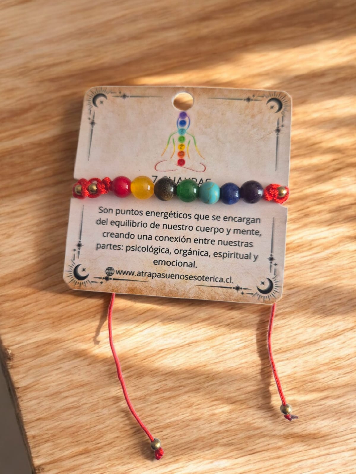 PULSERA ROJA 7 CHAKRAS