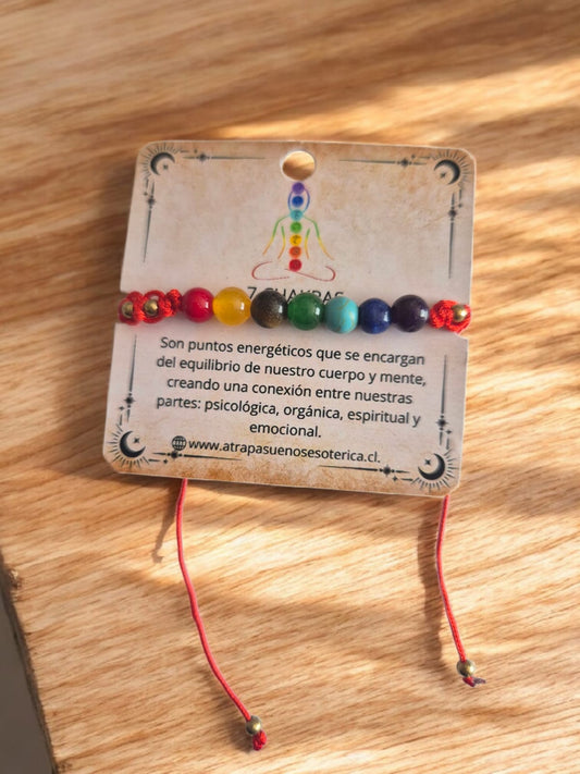 PULSERA ROJA 7 CHAKRAS