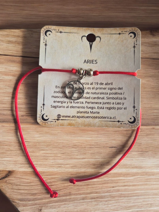 PULSERAS ROJAS ZODIACO - ACERO