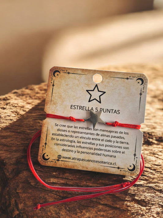 PULSERA ROJA ESTRELLA - ACERO