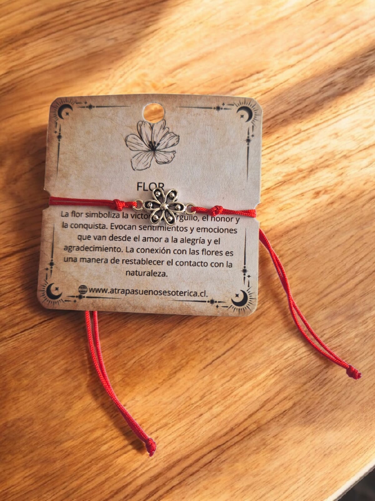 PULSERA ROJA FLOR - FANTASIA