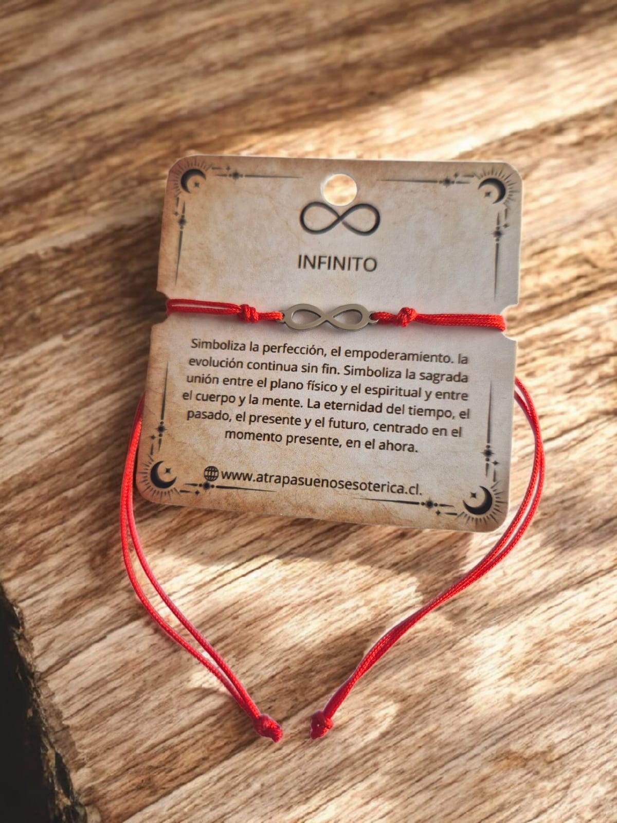 PULSERA ROJA INFINITO - ACERO