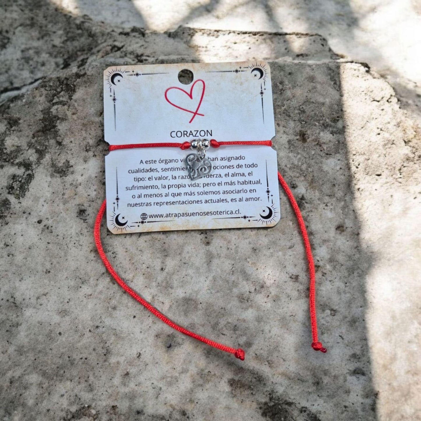 PULSERA ROJA CORAZON ACERO
