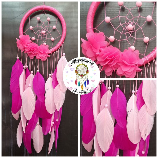 ATRAPASUEÑOS FUCSIA Y ROSA