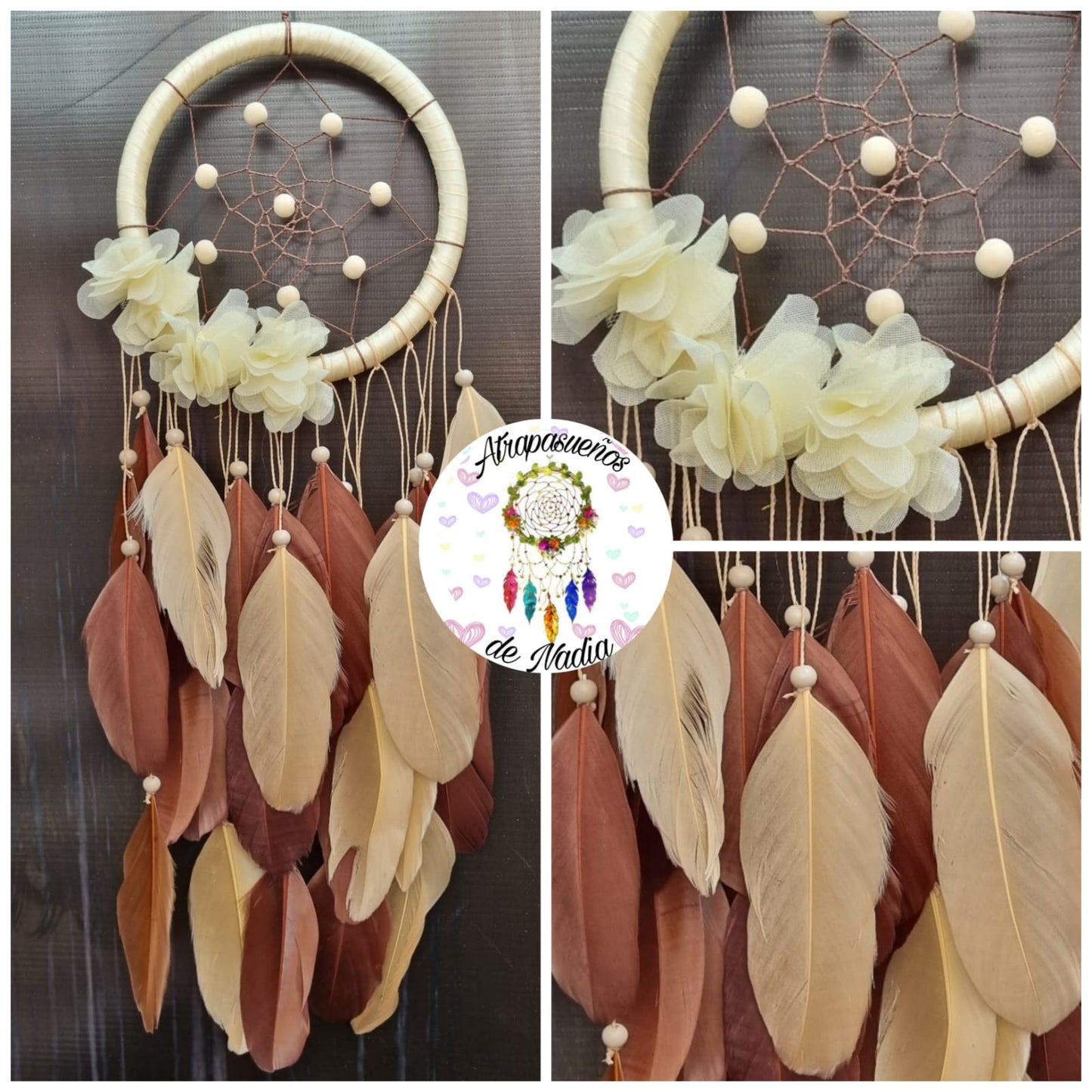 ATRAPASUEÑOS MARRON Y CRUDO