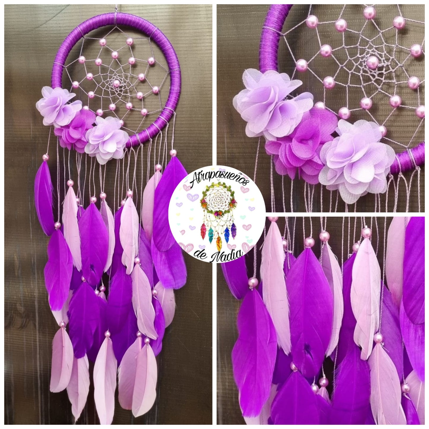 ATRAPASUEÑOS MORADO Y LILA