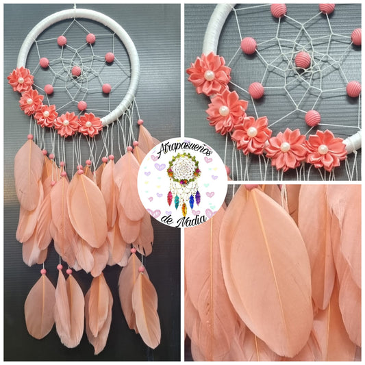 ATRAPASUEÑOS ROSA ANARANJADO