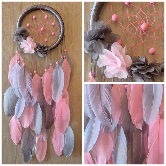 ATRAPASUEÑOS GRIS/ROSA
