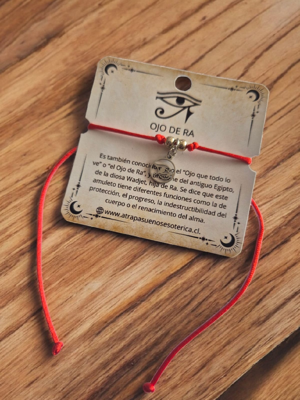 PULSERA ROJA OJO DE RA - ACERO