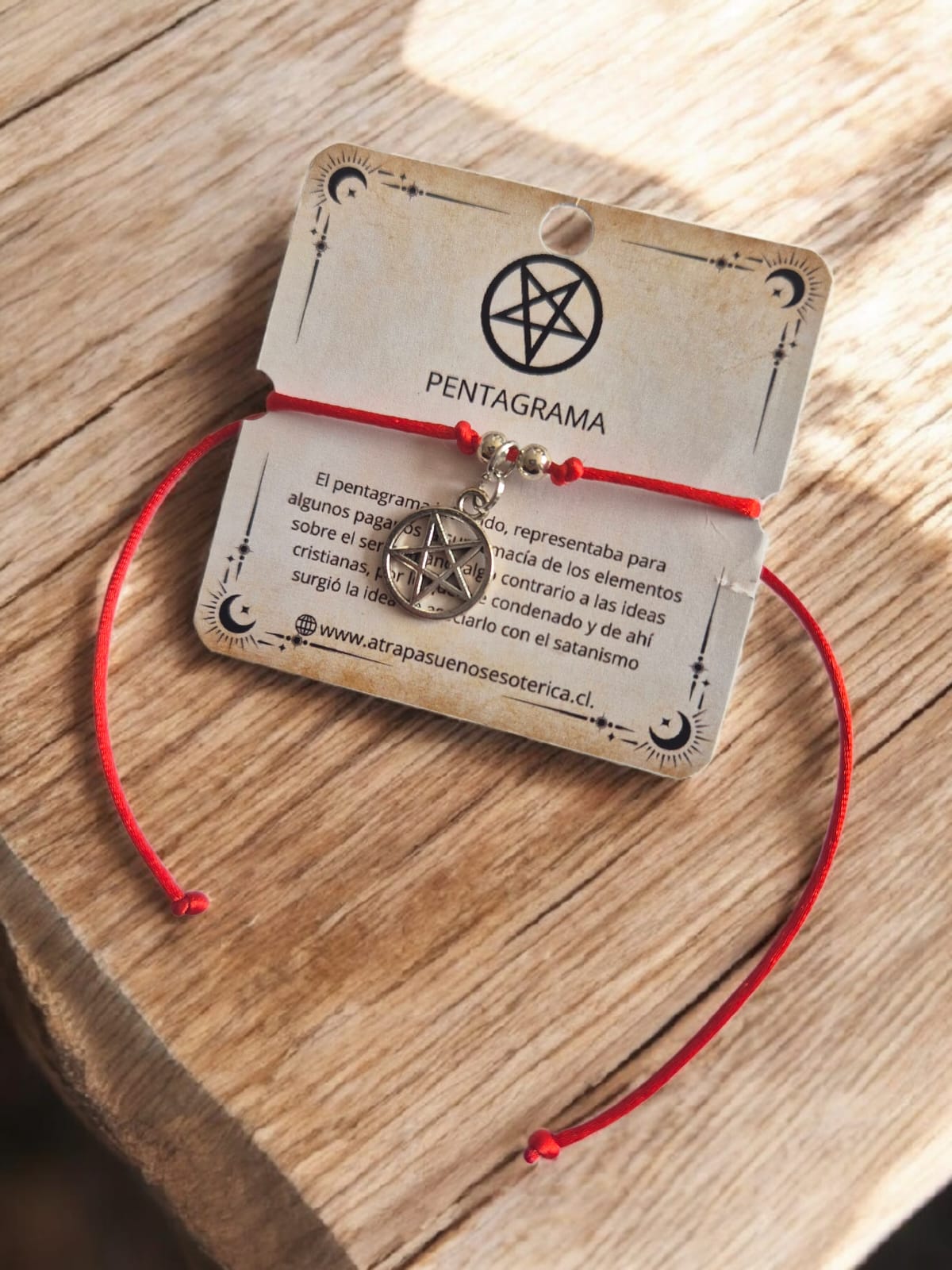 PULSERA ROJA PENTAGRAMA INVERTIDA - FANTASIA
